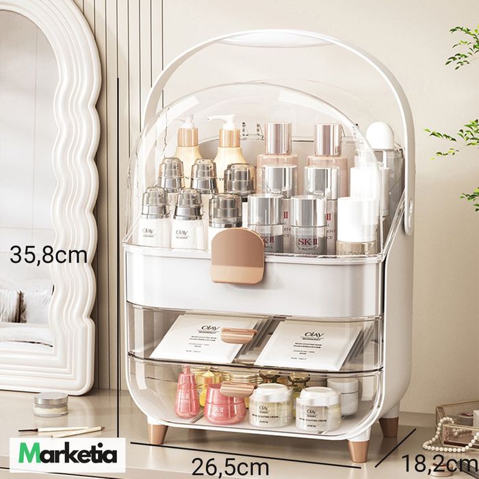 Ekskluzywny ZESTAW organizery kosmetyczne VERKAM szkatułki i kufery