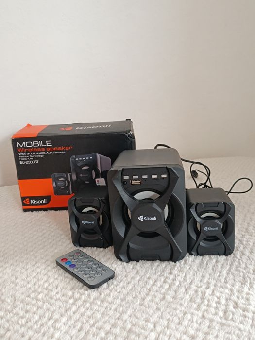 Акустична система 2.1 Kisonli U-2500BT з Bluetooth та пультом/Колонки