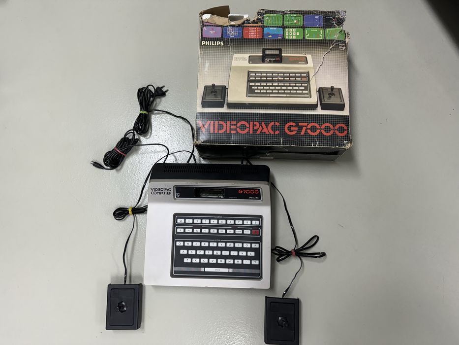 Philips VideoPac G7000 konsola retro jak Atari + pudełko + 4 gry