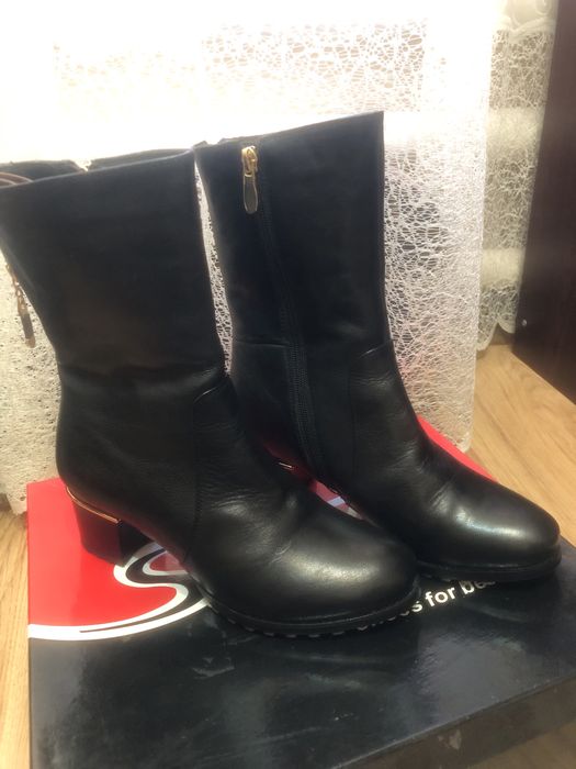 Новые Сапоги зимние кожаные на цегейке