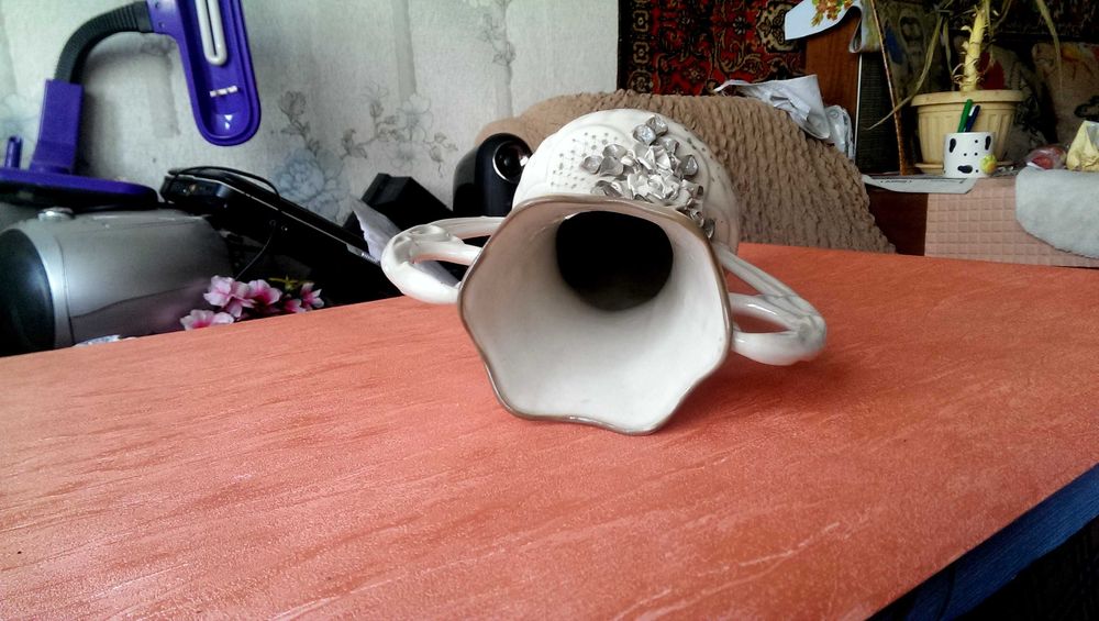 Шикарная красивая ваза РОЗА фарфор СССР в новом состоянии