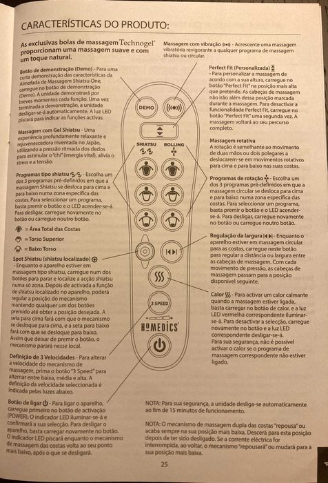 SPA em casa - cadeira massagem com várias opções