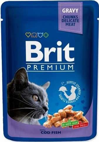 Brit 4 pyszne smaki!!! mokra karma dla kota 20 x 100g 2kg!!