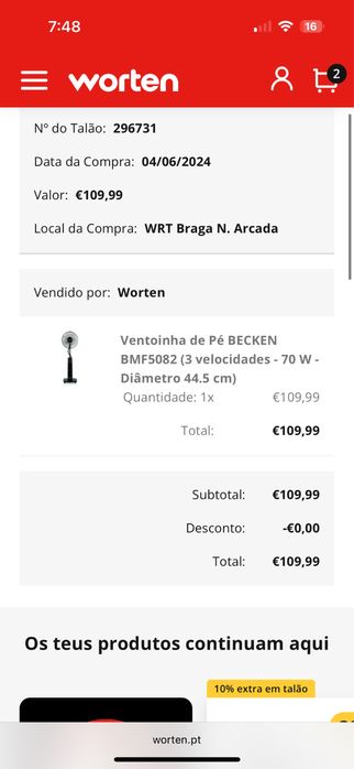 Ventoinha becken com controle remoto