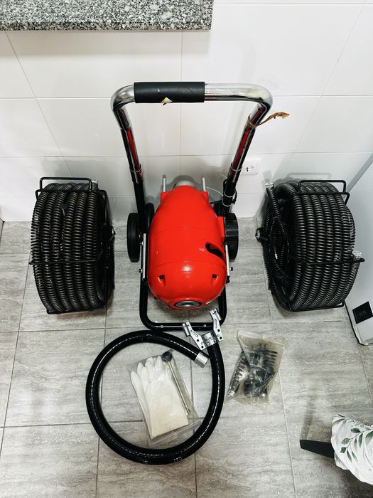 Máquina de limpeza de ralos VEVOR 120FT x 6/5" 1100W Seccional Snake Auger Alimentação manual