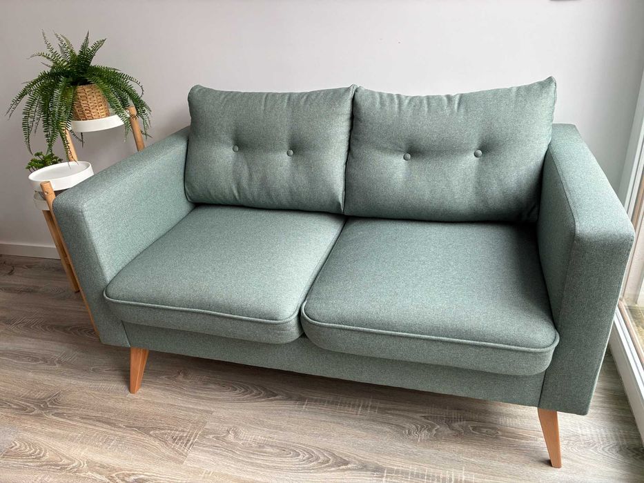 Sofá escandinavo azul 2 lugares Brooke Maisons du Monde