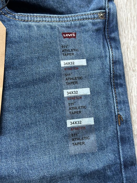 Оригінал 100% Преміум Levi’s 511 чоловічі джинси 34/32, 38/32