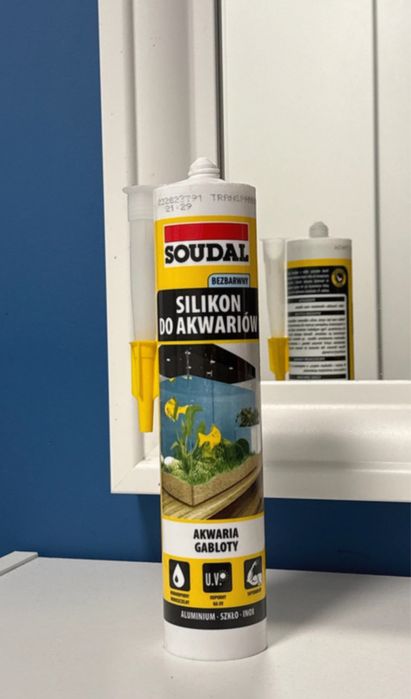 Silikon akwarystyczny do alwariów i gablot Soudal 280 ml