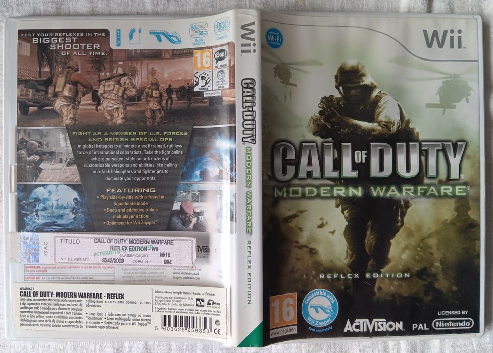 Call of Duty Modern Warfare + Acessório Nintendo Wii