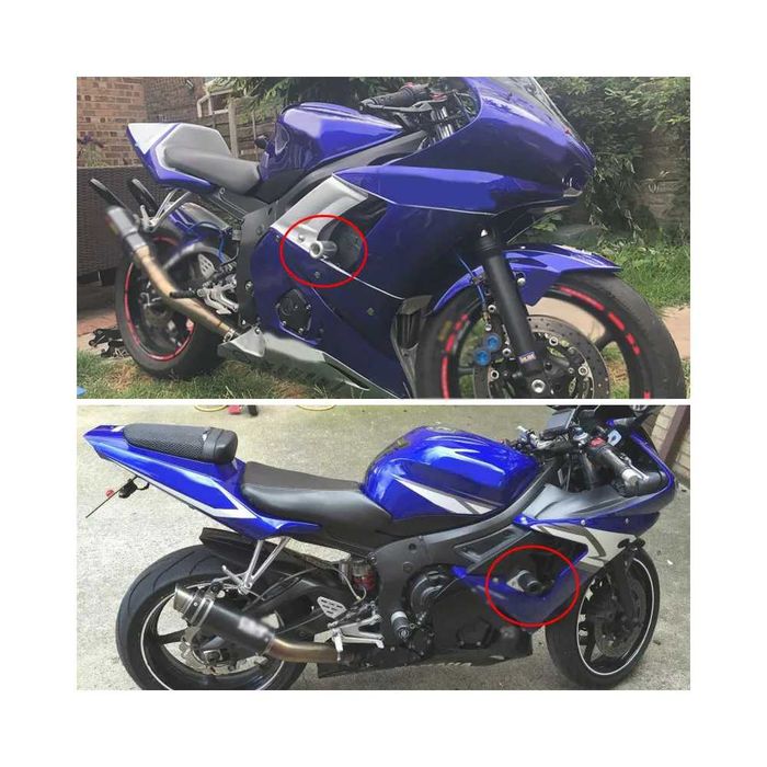Proteções de Chassis para Yamaha YZF R6 2003 a 2005 / R6S 2006 a 2008