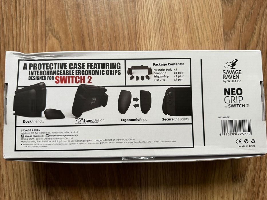 Защитный чехол Skull & Co. Savage Raven NeoGrip для Nintendo Switch 2