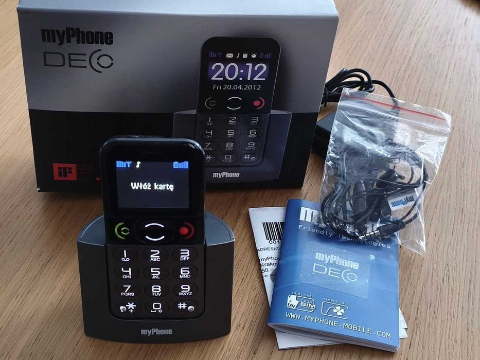 Telefon dla seniora MyPhone DECO - stacja bazowa - komplet