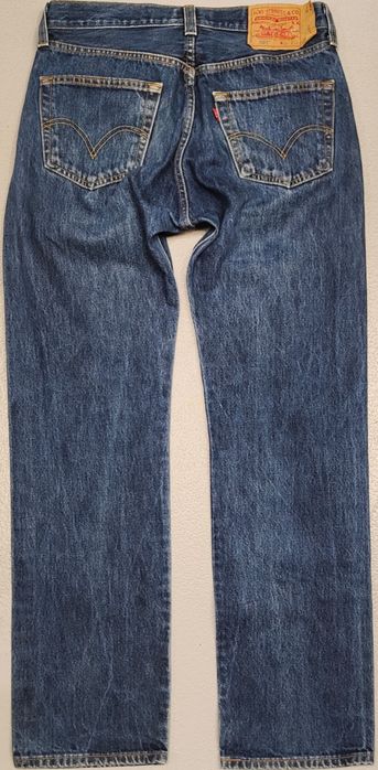 Wr) LEVI'S 501 Straight Leg Button-Fly oryginalne jeansy Roz.32/32
