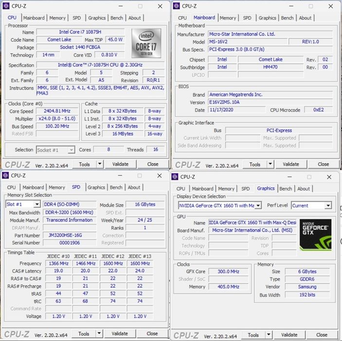 MSI Creator 15 i7-10875H,32gb,512gb, NVIDIA 1660 Ti 6gb