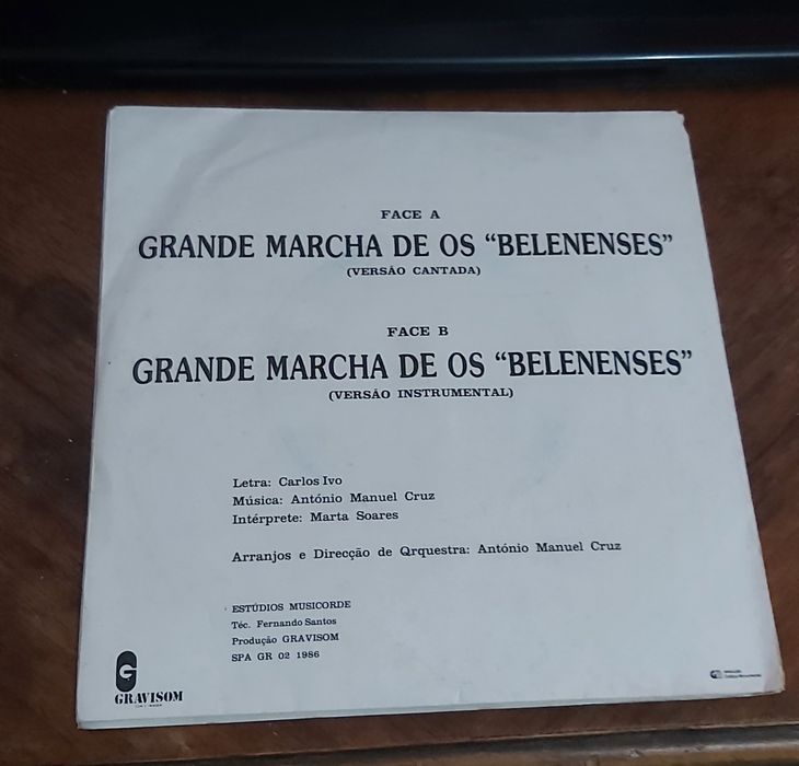 Vinil antigo da marcha do Belenenses