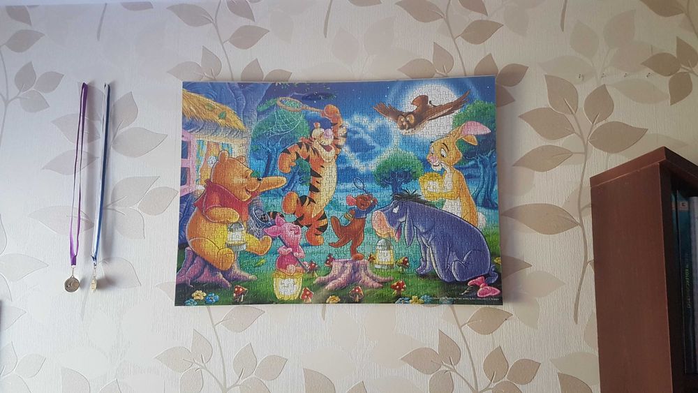 Puzzle w antyramie 1000 el. Ravensburger Kubuś Puchatek łapie świetlik
