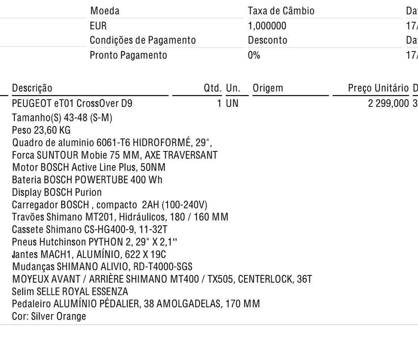 Bicicleta montanha elétrica L, 29” , 871km apenas