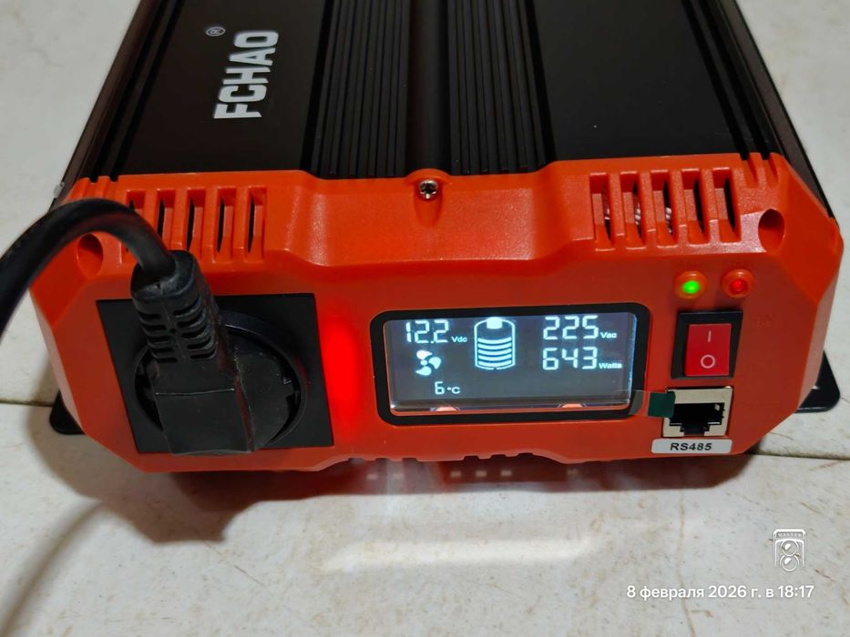 Инвертор с чистой синусоидой FCHAO PST-2000W 12V/220V (4000W MAX)