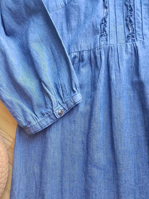 Trapezowa sukienka a'la jeans L-XXL