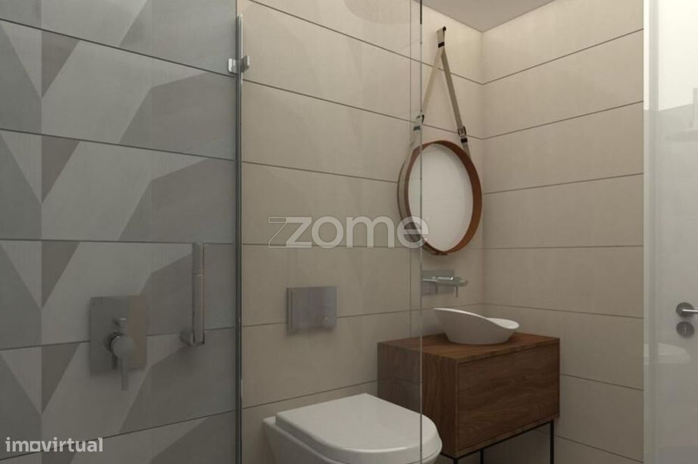 Apartamento T1 com garagem e varanda em S. Vicente