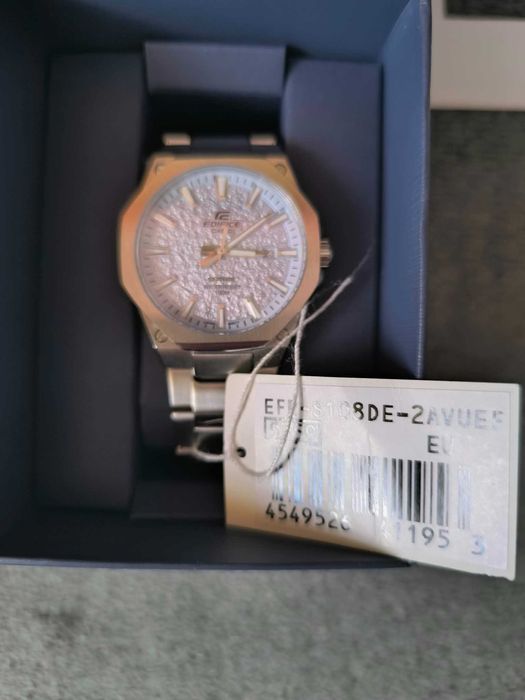 Zegarek Casio Edifice– lodowa tarcza • Szkło Sapphire • 100M