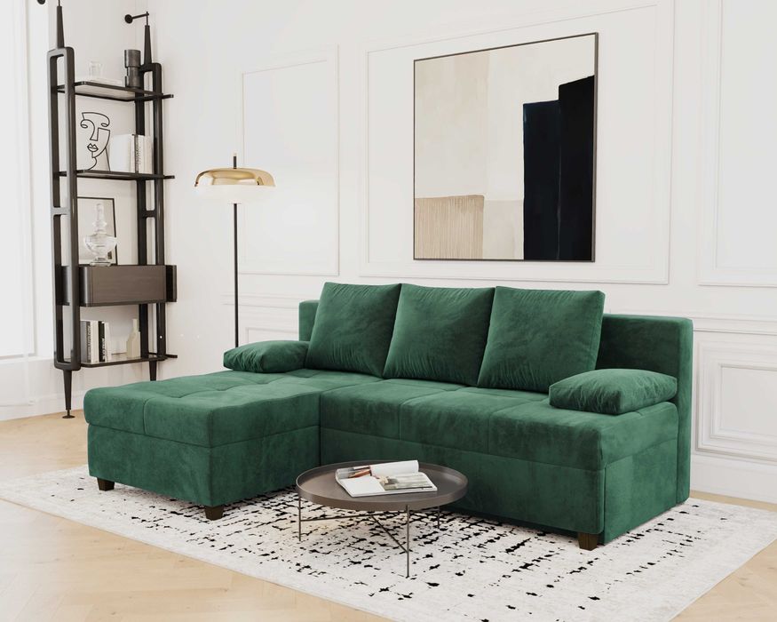 Narożnik MINI LUX 2 rozkładany POJEMNIK sofa od PRODUCENTA STYLUX