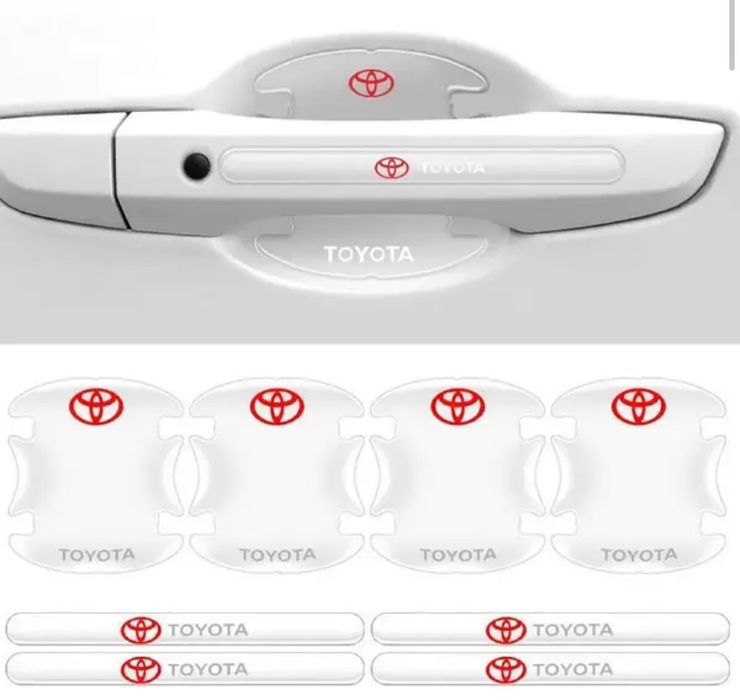 Силіконові захисні наклейки на ручки дверей авто, молдінг тюнінг