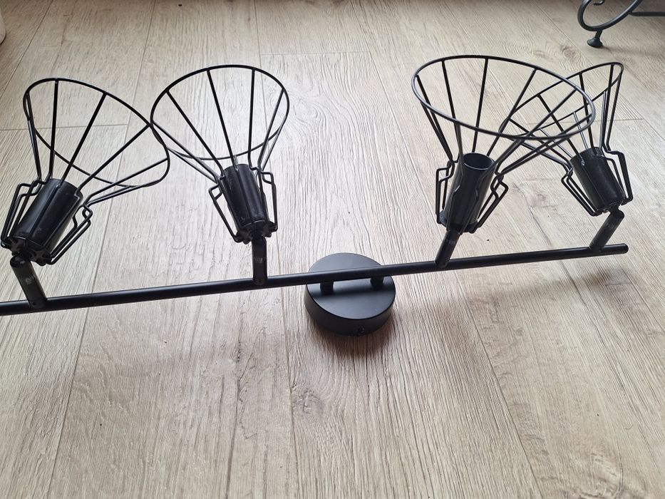 Spot Becky czarny metalowy 4 punktowy