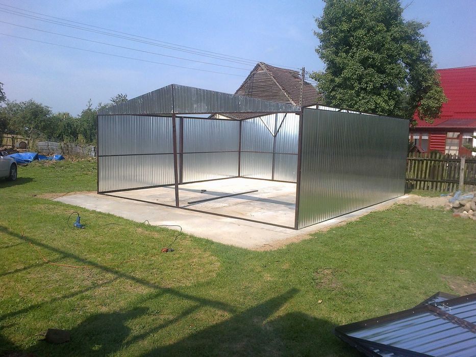 Garaż blaszany garaże blaszan 6x6 dwuspad producent BLACHMAR