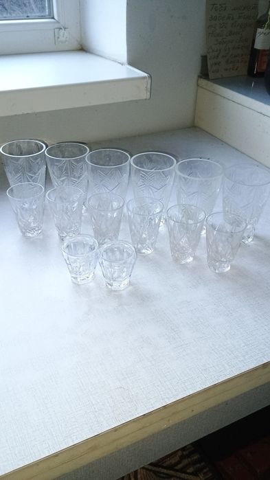 Продаю хрустальные стаканы и рюмочки