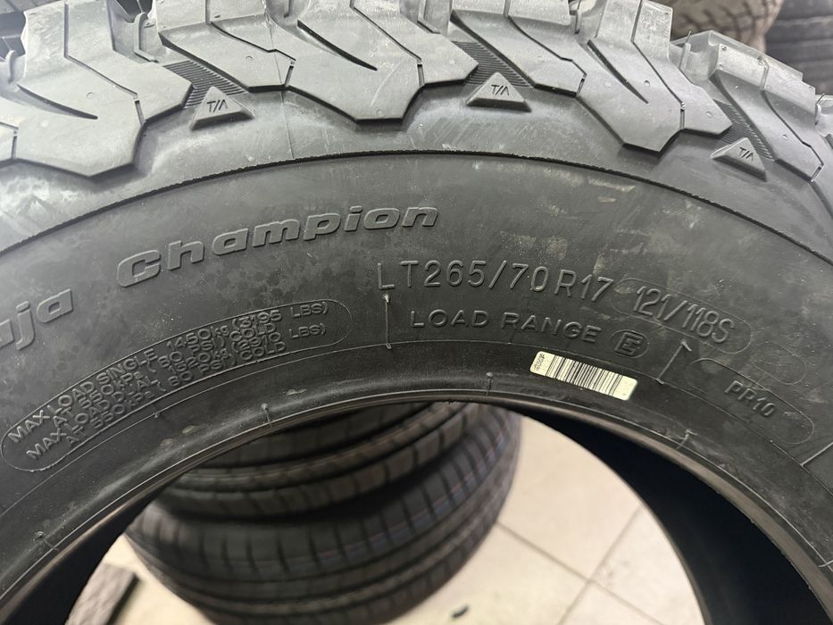 Продам шини 265/70R17 BF Goodrich All-Terrain T/A KO 2 121/118S RWL