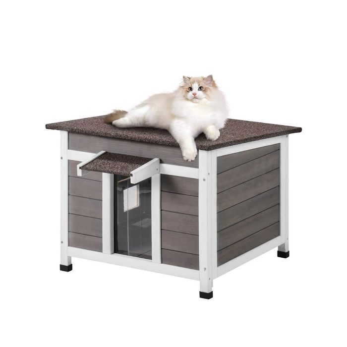 Domek buda dla kota KOMPLETNY ZESTAW !! z akcesoriami do montażu