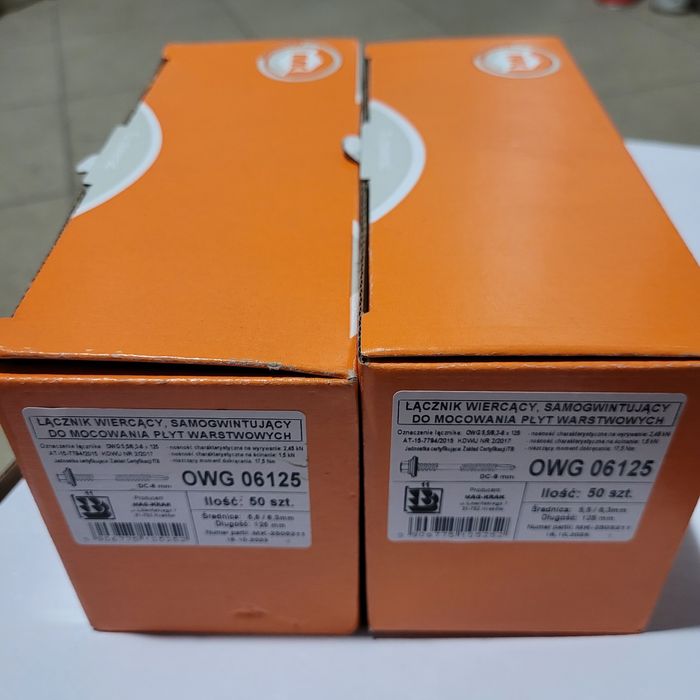 Wkręty do płyt warstwowych 125mm
