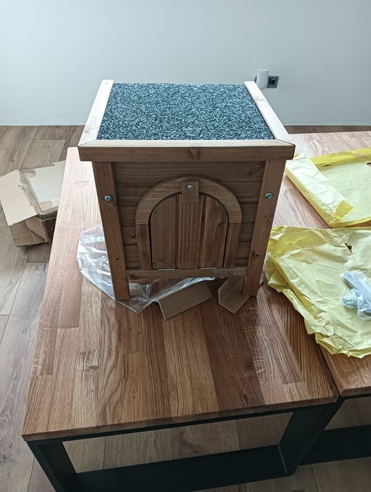 Drewniany domek dla królika lub gryzonia świnka morska szynszyl