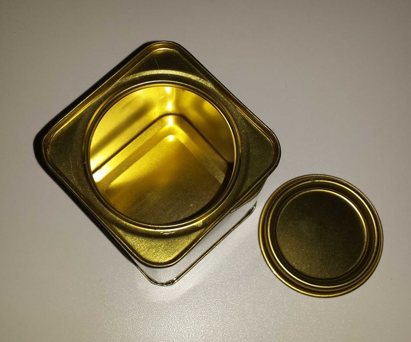 Жестяная коробка для пищевого и непищевого хранения для 100 грамм