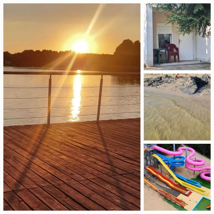 Margonin, tanie domki letniskowe, kempingowe, zjeżdżalnie wodne, piaszczysta plaża, ratownik