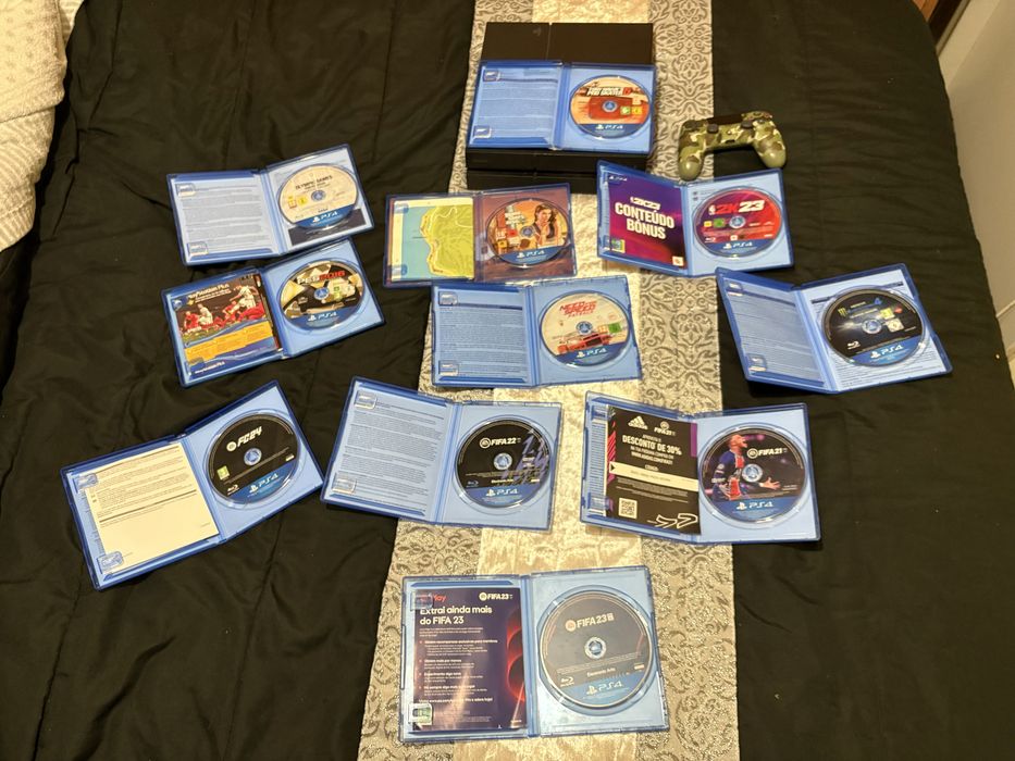 Ps4 + jogos + comando