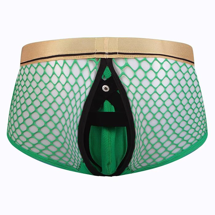 Męskie Siateczkowe Bokserki Jockstrap Otwarte z Przodu i z Tyłu - M