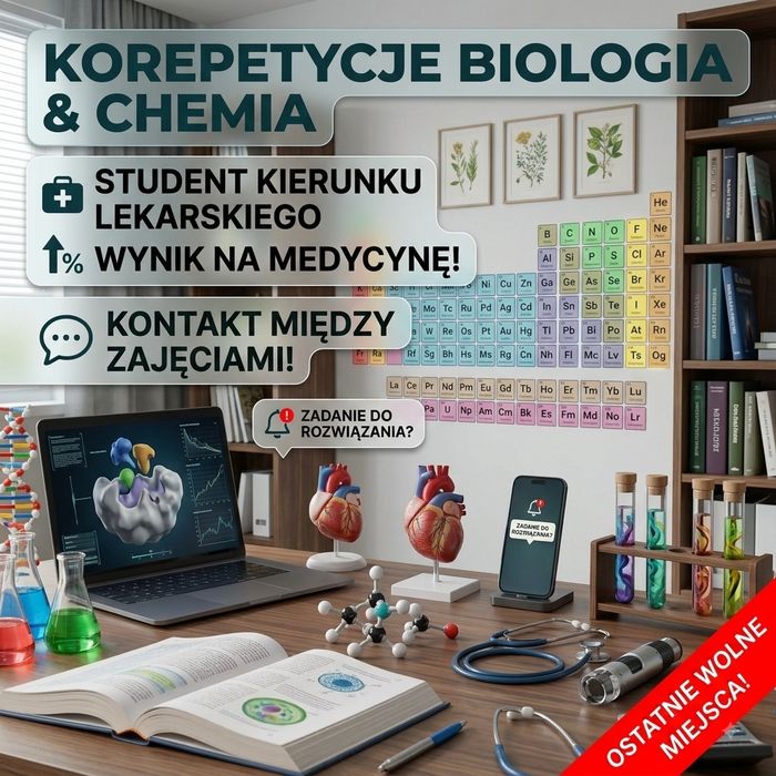 Korepetycje chemia/biologia ONLINE