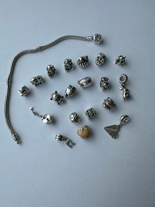 Pandora оригінал, браслет шарми Pandora,  пандора, срібло 925,прикраси