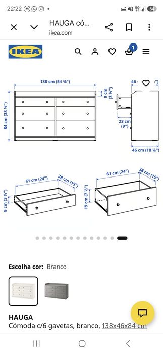 Cómoda IKEA HAUGA nova