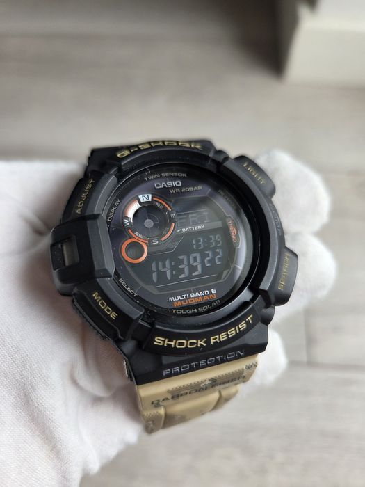 Casio G-Shock GW-9300DC-1 Mudman Carbon Fiber Multiband6 Dodatkowo Bezel Czarna Szlufka Sprzączka