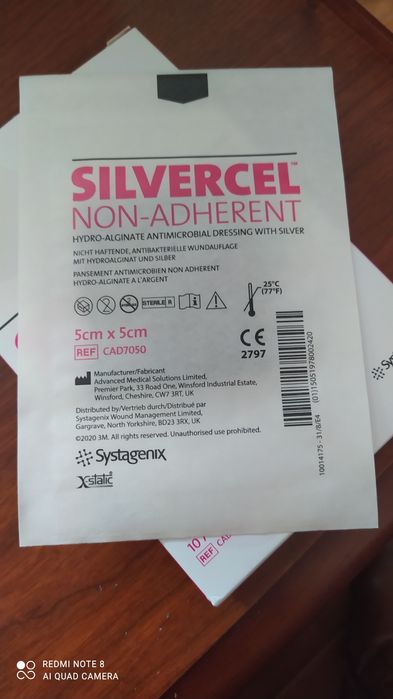 Pensos Silvercel 5X5 para úlceras de pressão