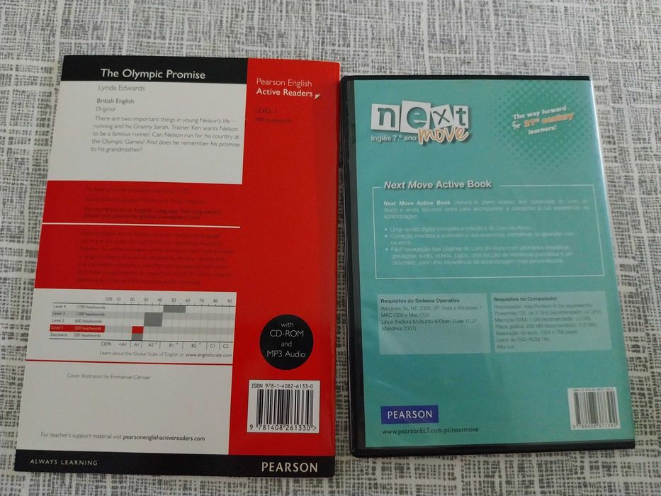 Manual e caderno de actividades de Inglês 7° ano