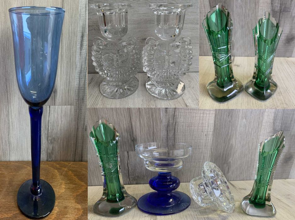 Подсвечники стекло цветное