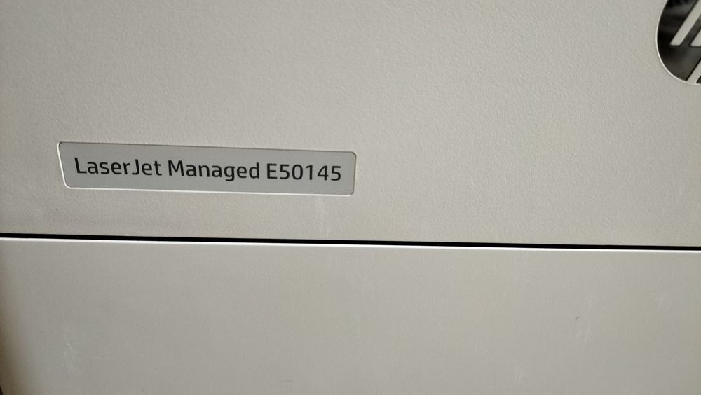 Drukarka Laserowa HP LaserJet Manager E50145. 60% toner
