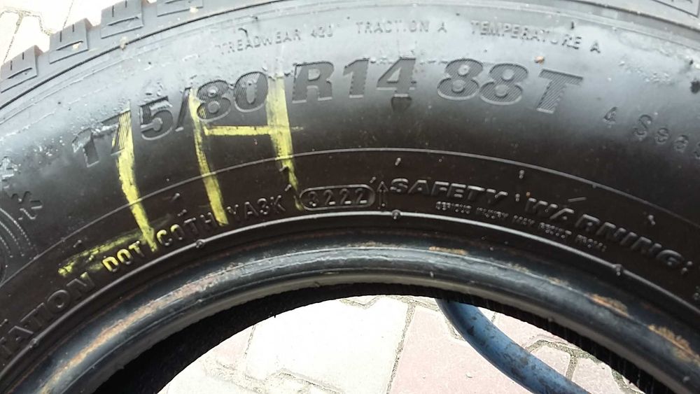 zimowe opony 175/80R14 Kumho Solus AH31 opona 2022r stan bdb