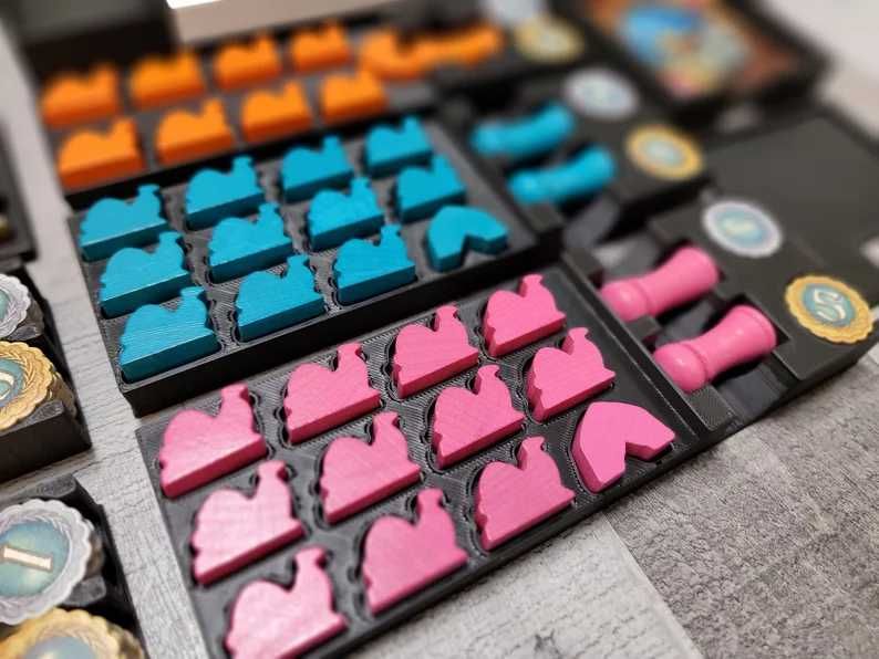 Insert organizer do gry Five Tribes Pięć Klanów mieści wszystkie dodatki
