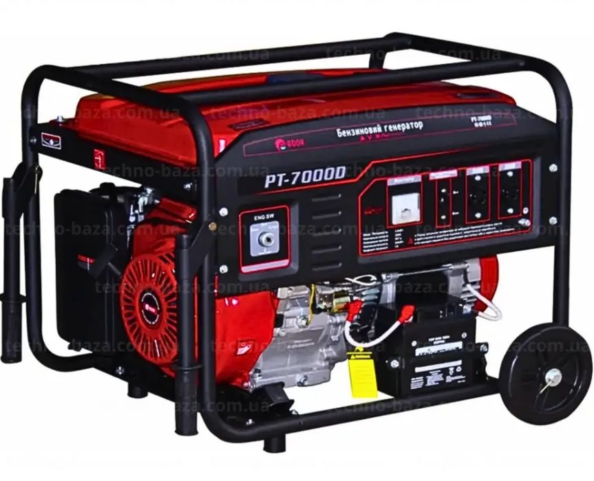 Акція! Бензиновий генератор Edon PT-7000D 5.5 кВт з електростартером