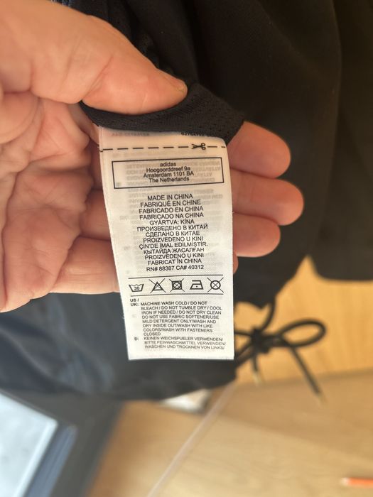 Adidas bluza rozpinana bomberka M czarno złota